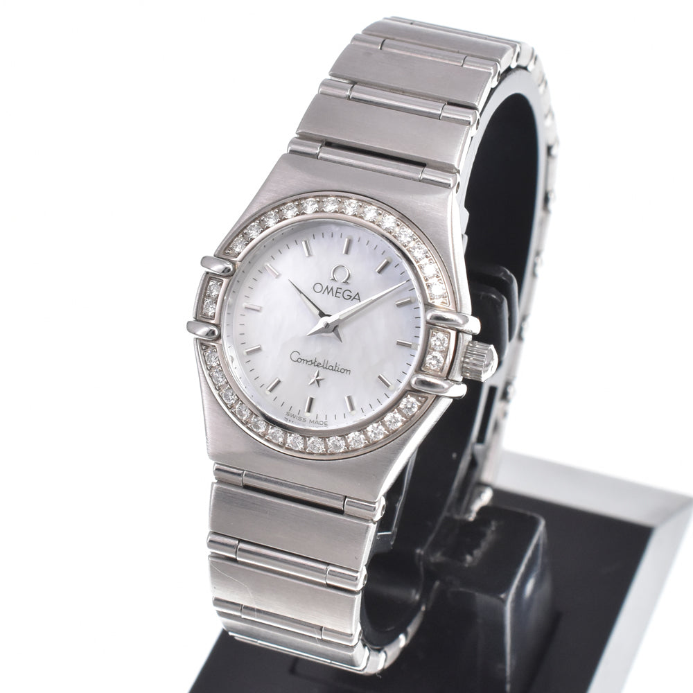 Omega Constellation Quartz Stainless Steel with Diamond Bezel and Markers 22