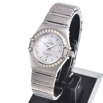 Omega Constellation Quartz Stainless Steel with Diamond Bezel and Markers 22