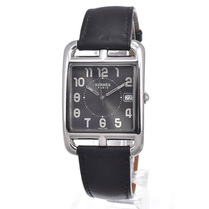 Hermes Cape Cod Quartz Stainless Steel and Leather 33