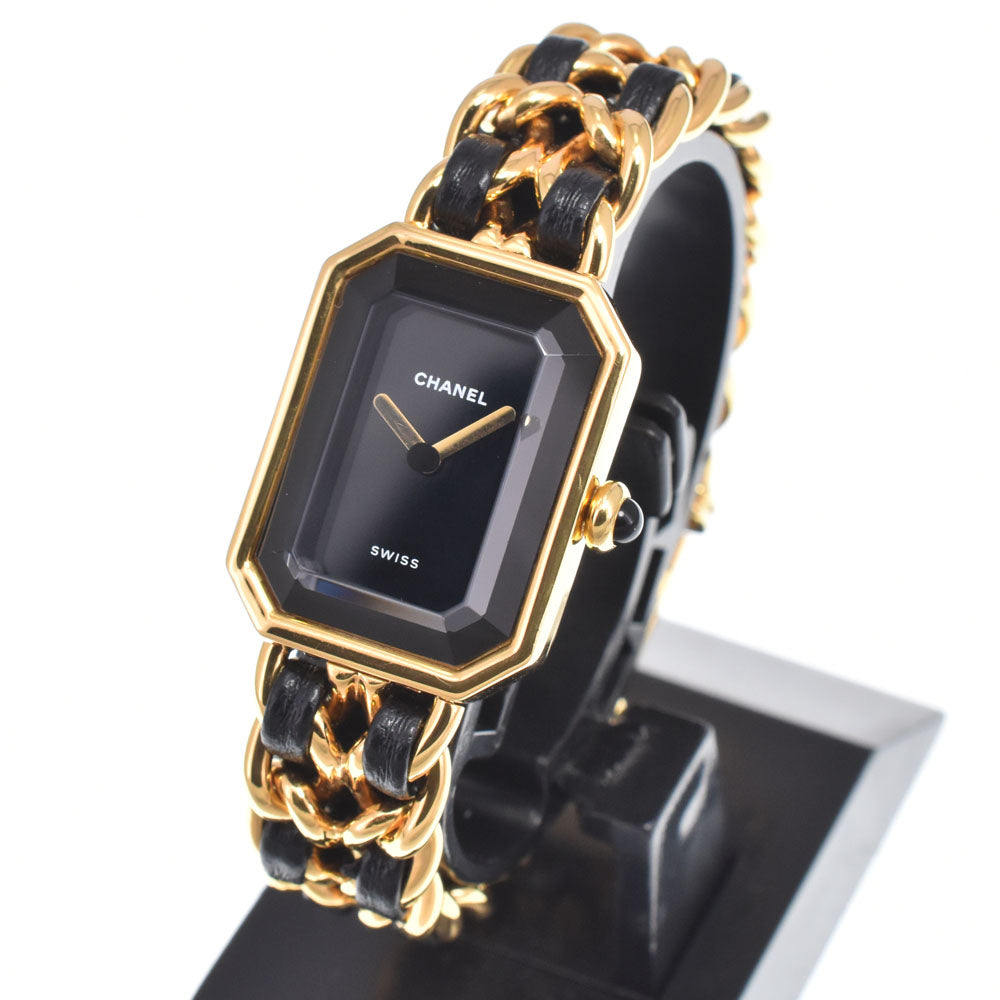 Chanel Premiere Rock Quartz Plated Metal and Leather 20