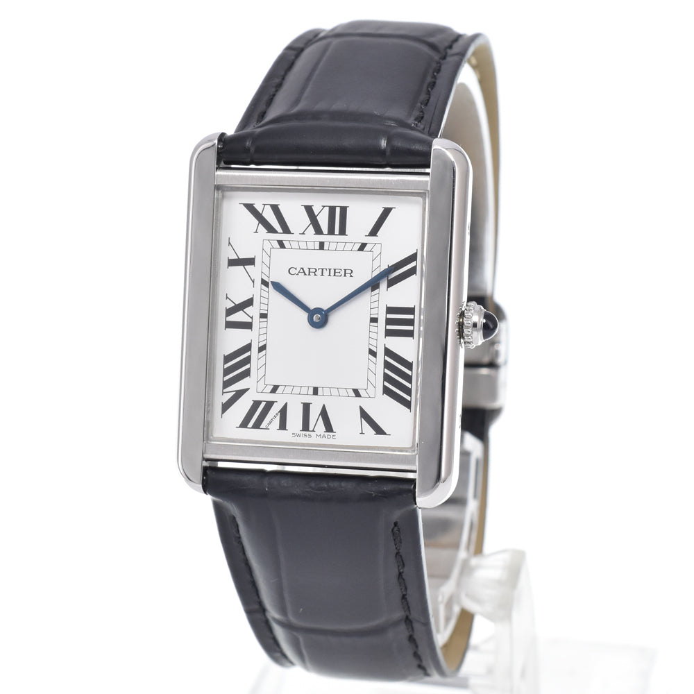 Cartier Tank Solo Quartz Stainless Steel and Leather 27