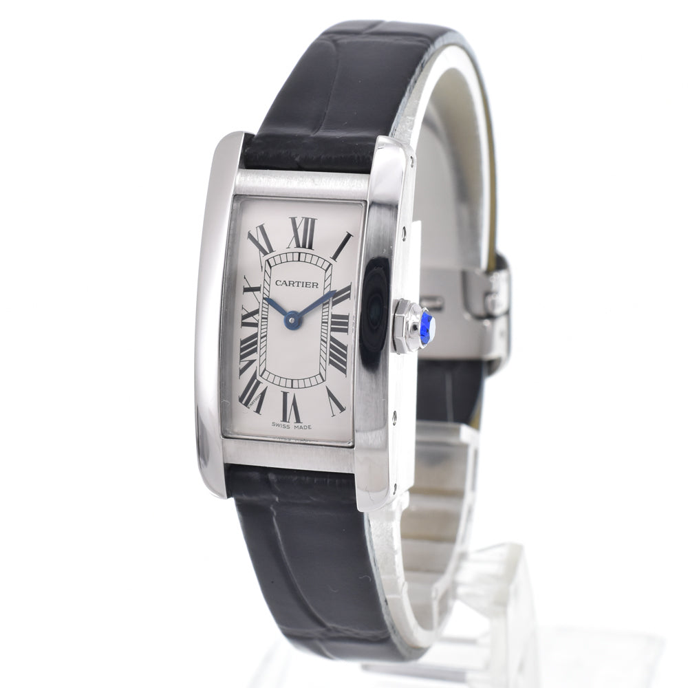 Cartier Tank Americaine Quartz Stainless Steel and Alligator 19