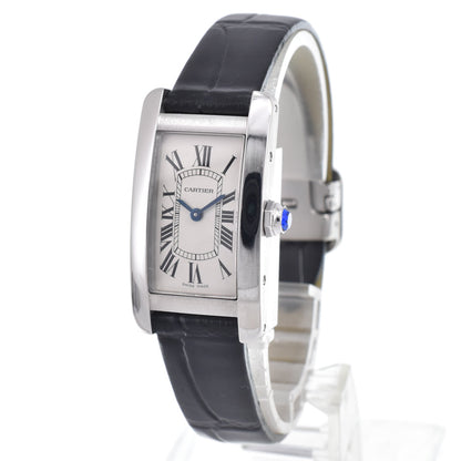 Cartier Tank Americaine Quartz Stainless Steel and Alligator 19