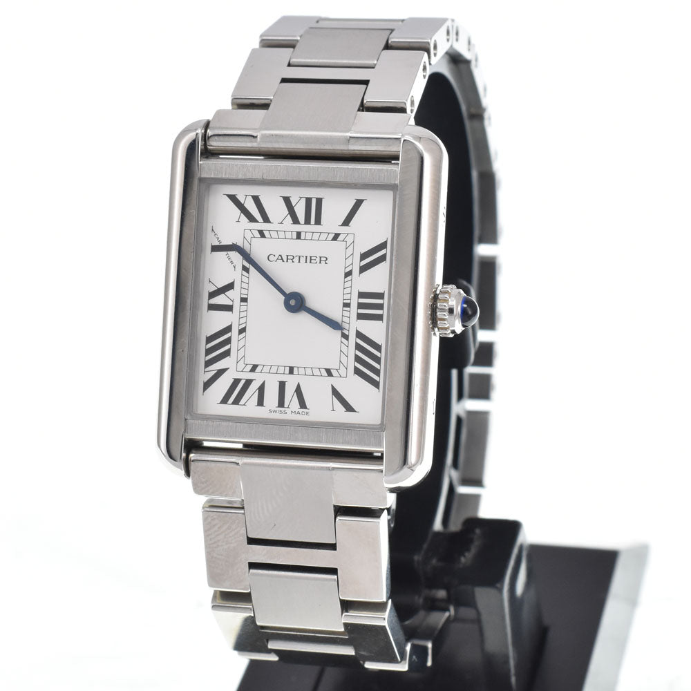 Cartier Tank Solo Quartz Stainless Steel and Leather 24