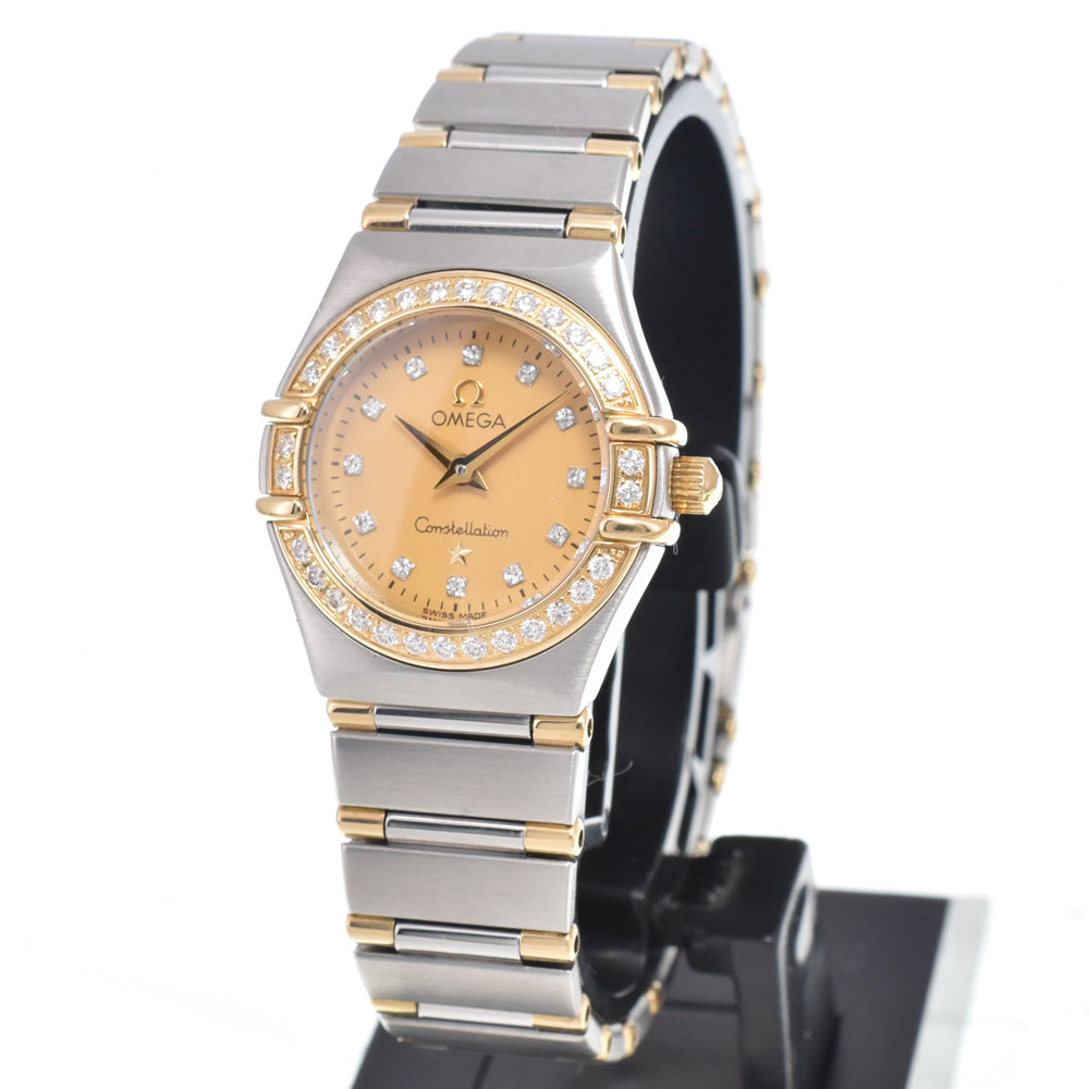 Omega Constellation Quartz Stainless Steel with Diamond Bezel and Markers 22
