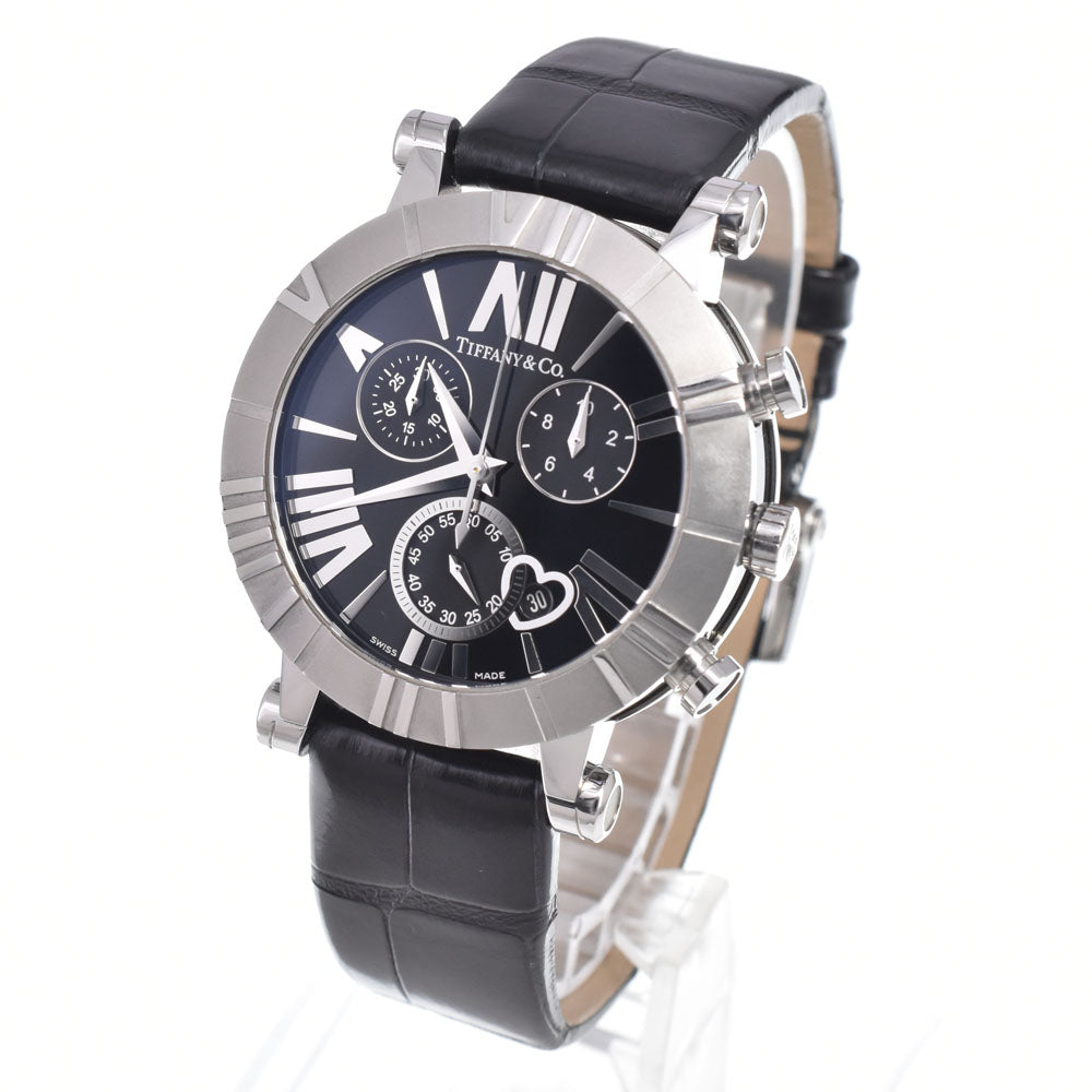 Tiffany & Co. Atlas Quartz Stainless Steel and Leather 34
