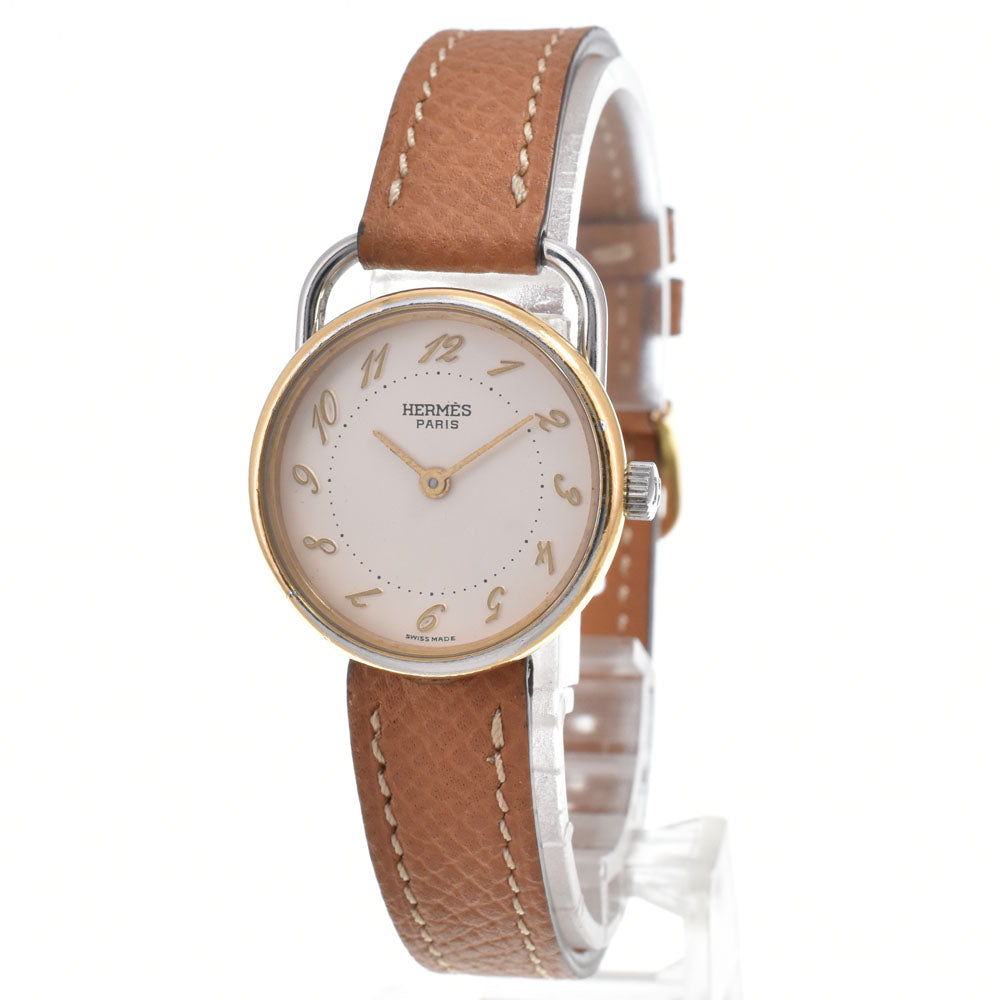 Hermes Arceau Quartz Stainless Steel and Leather 36