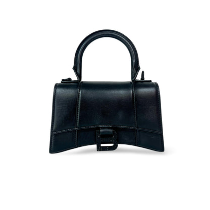 Balenciaga Hourglass Top Handle Leather with Crystals XS