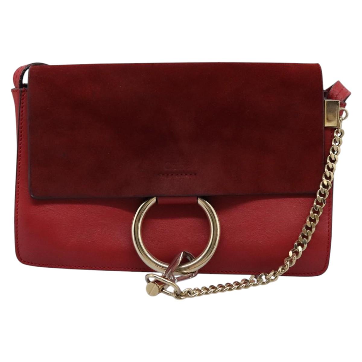 Chloe Faye Chain Leather and Suede medium