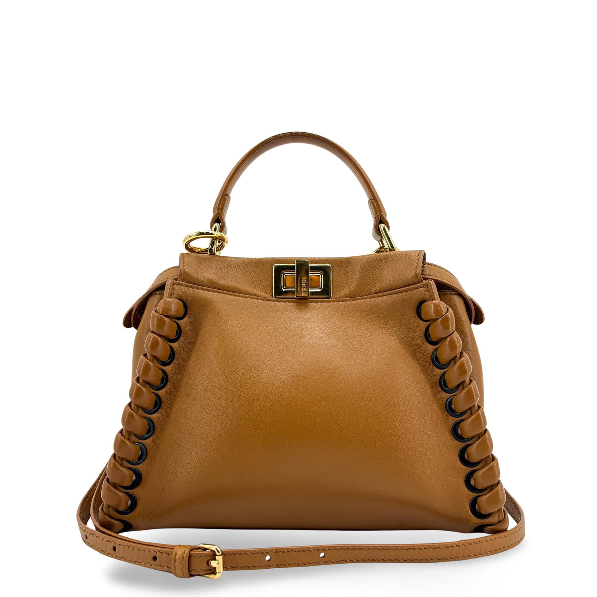 Fendi Peekaboo Whipstitch Leather Regular