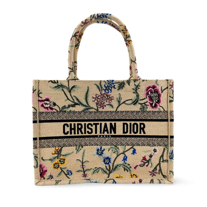 Christian Dior Book Embroidered Canvas Medium