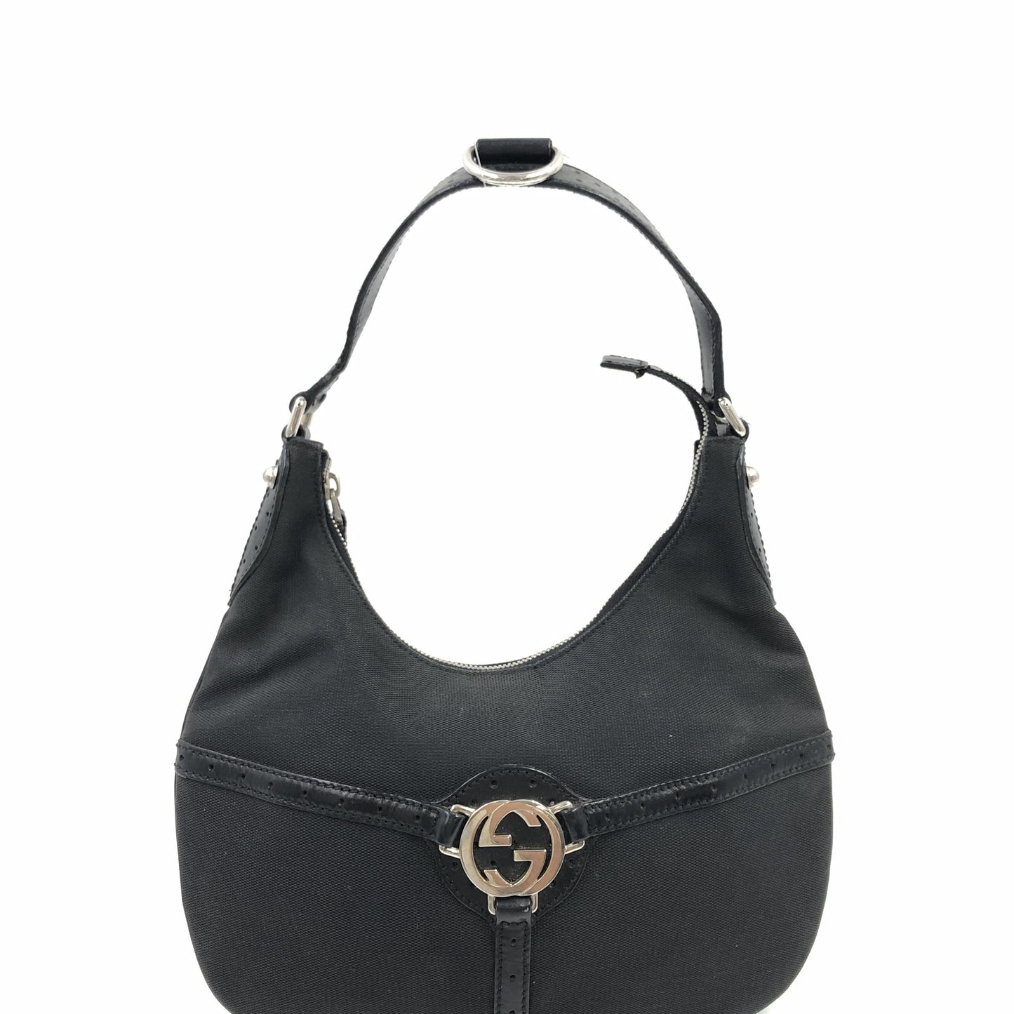 Gucci Reins Web Hobo Canvas Medium