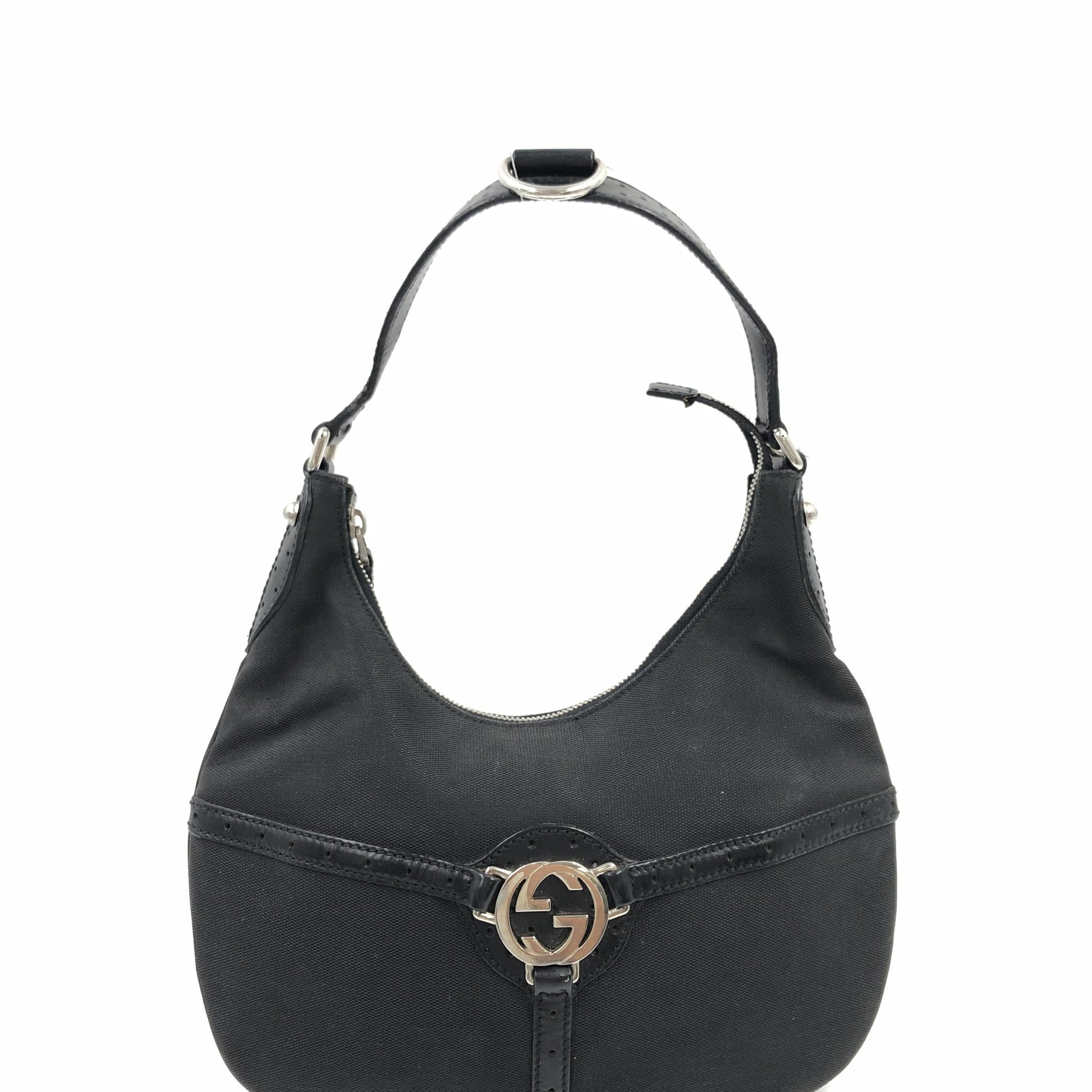 Gucci Reins Web Hobo Canvas Medium