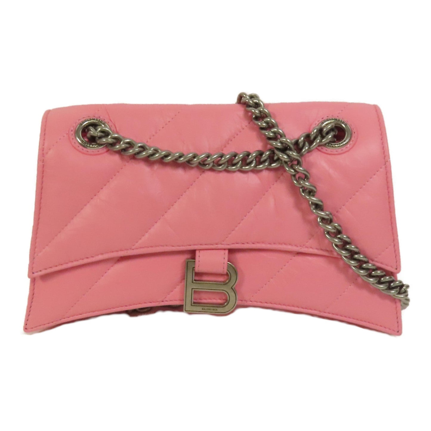Balenciaga Hourglass Chain Crossbody Bag Leather Medium