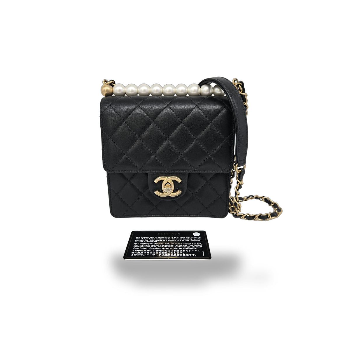 Chanel Chic Pearls Flap Clutch with Chain Quilted Lambskin Mini