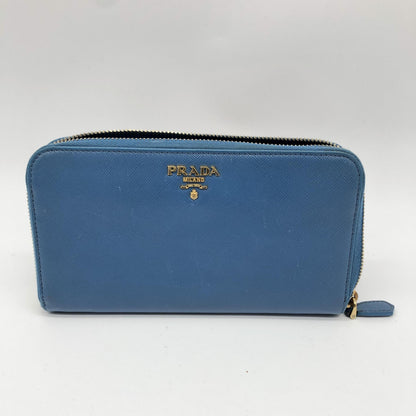 Prada Zip Around Tab Saffiano Leather Long