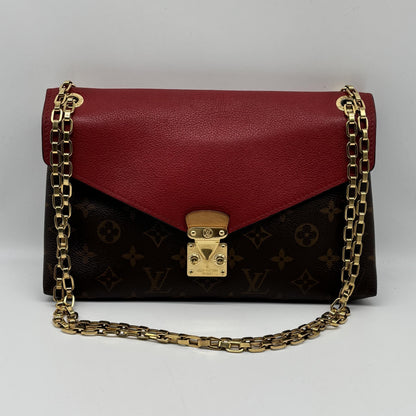 Louis Vuitton Pallas Chain Shoulder Monogram Canvas and Calfskin Large