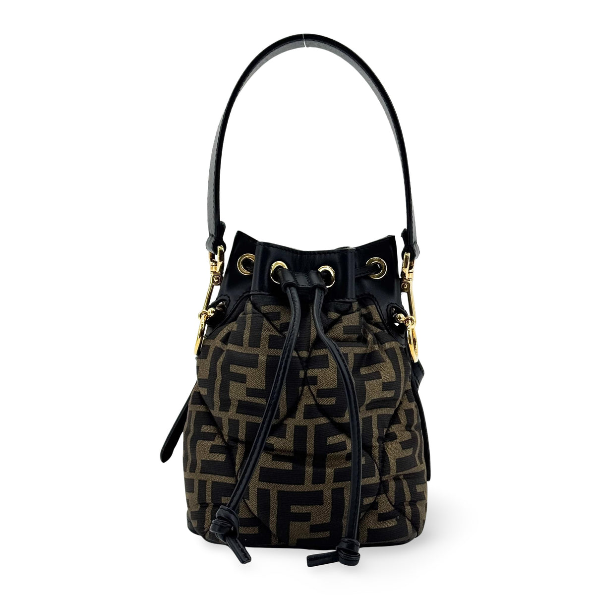 Fendi Mon Tresor Bucket Zucca Quilted Silk Mini