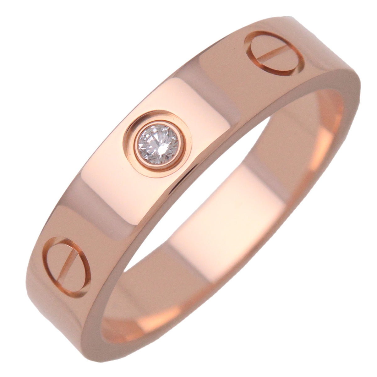Cartier Love Wedding Band 1 Diamond 18K Rose Gold with Diamond Product Image