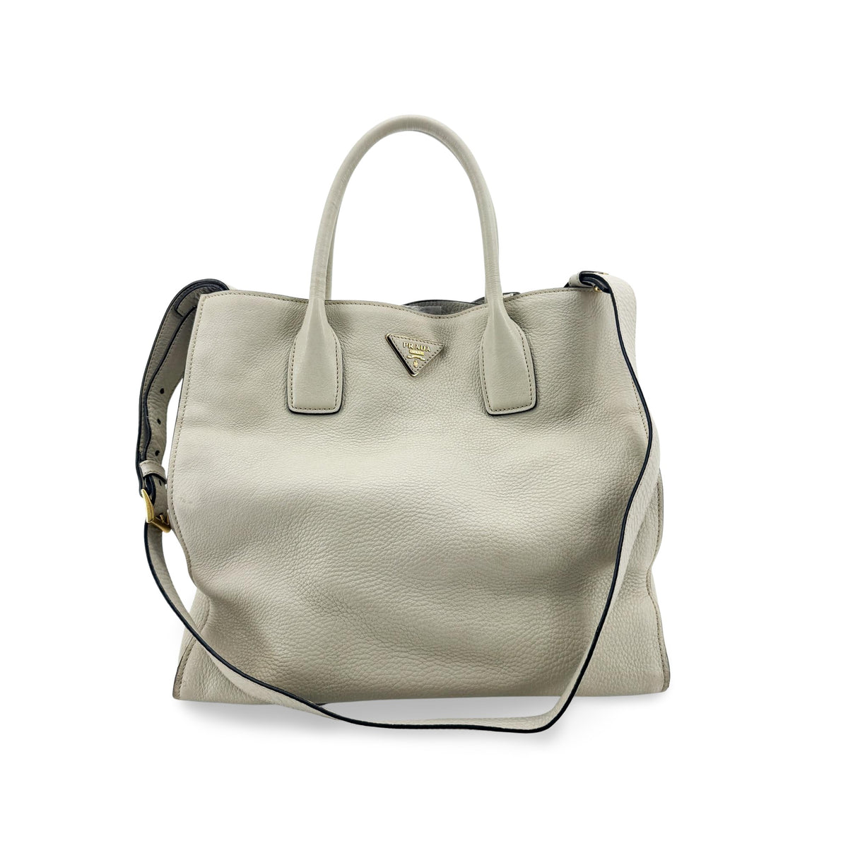 Prada Convertible Shopper Tote Vitello Daino Large