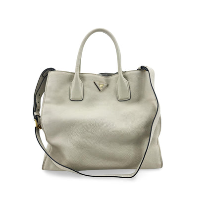 Prada Convertible Shopper Tote Vitello Daino Large