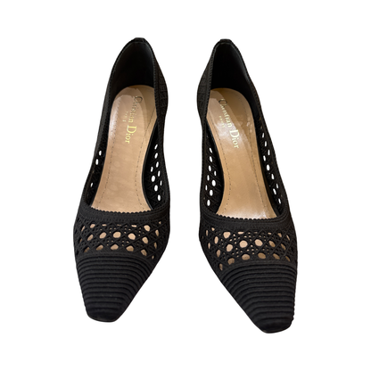 Christian Dior Women's Capture Pumps Cannage Embroidered Canvas Product Image