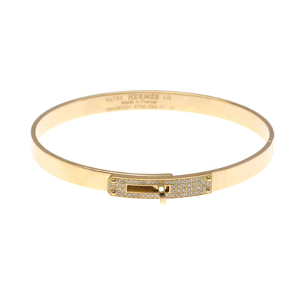 Hermes Kelly Bracelet 18K Rose Gold and Pave Diamonds Small