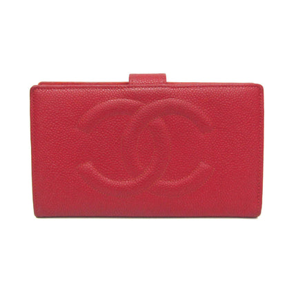 Portefeuille Chanel Timeless CC French Wallet cuir rouge — Occasion