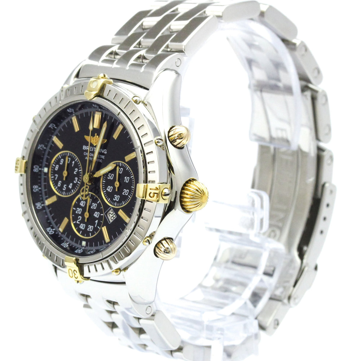 Breitling Windrider Shadow Flyback Chronograph Automatic Stainless Steel and Yellow Gold 38