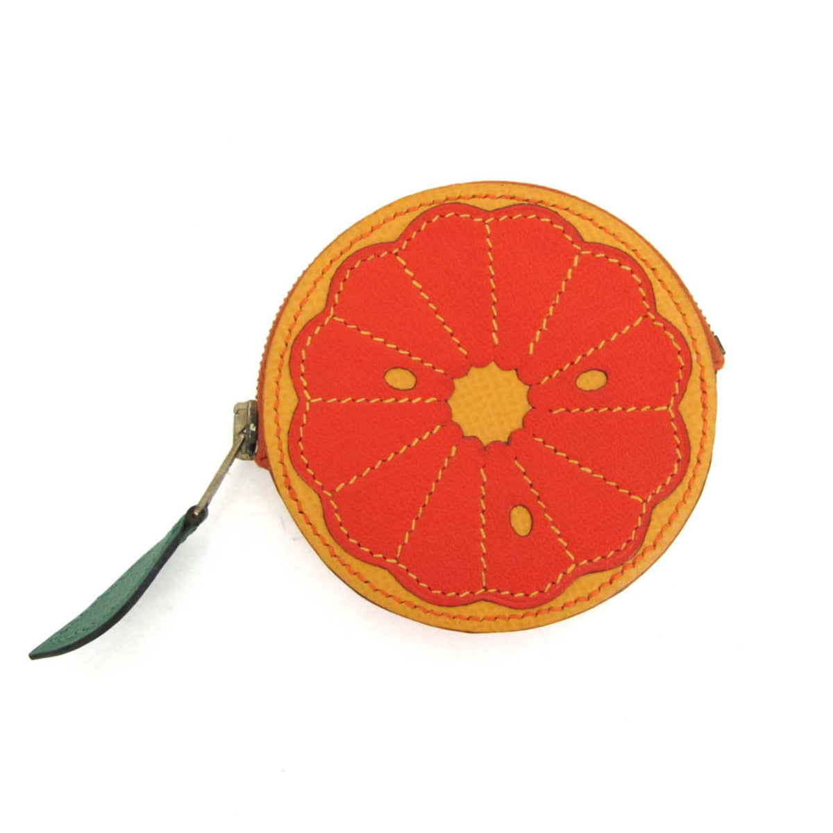 Hermes Orange Slice Coin Leather Product Image