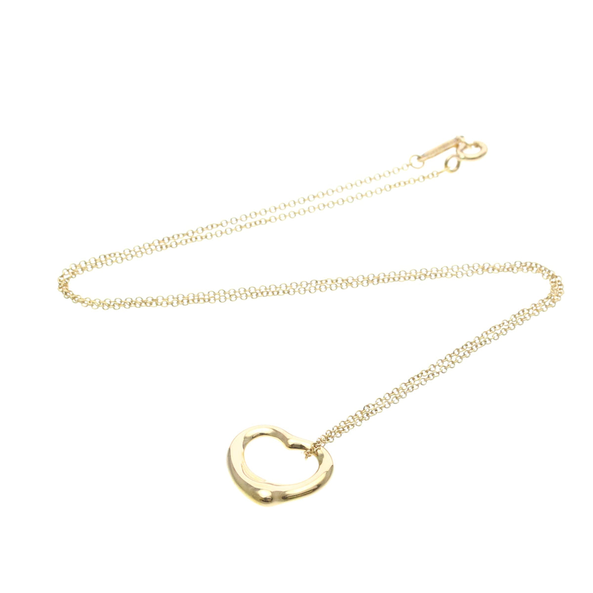 Tiffany & Co. Elsa Peretti Open Heart Pendant 18K Rose Gold 16mm