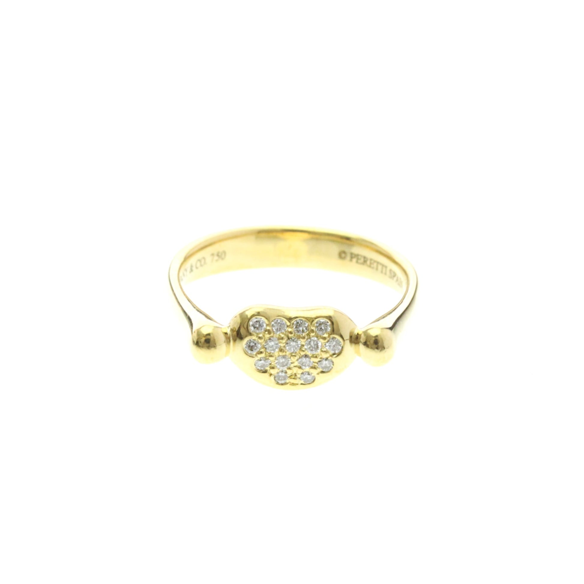 Tiffany & Co. Elsa Peretti Bean Band Ring 18K Yellow Gold with Diamonds Product Image