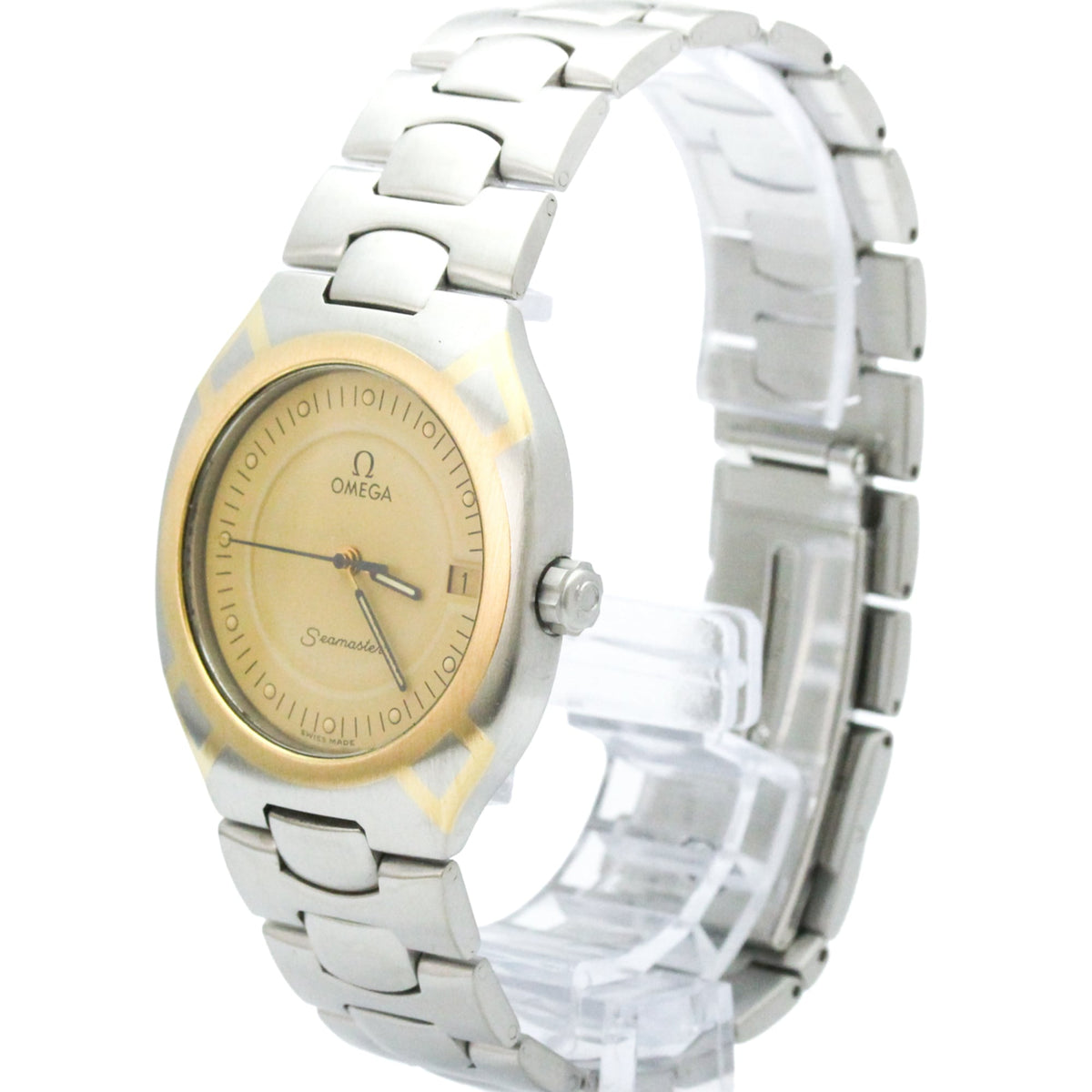 Omega Seamaster Polaris Day-Date Quartz Stainless steel and Yellow gold (18K) Product Image