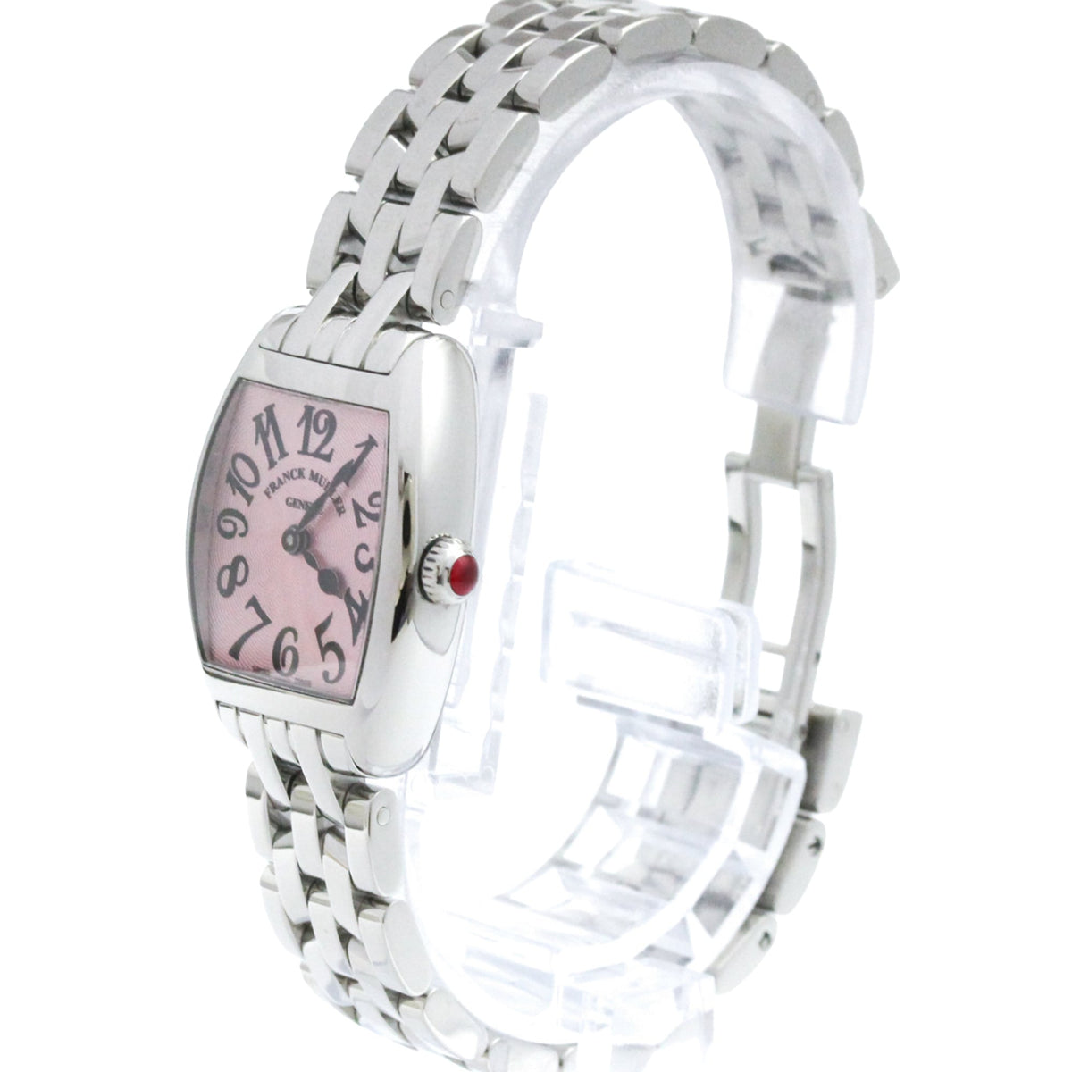 Franck Muller Cintree Curvex Quartz White Gold and Crocodile with Diamond Bezel 22