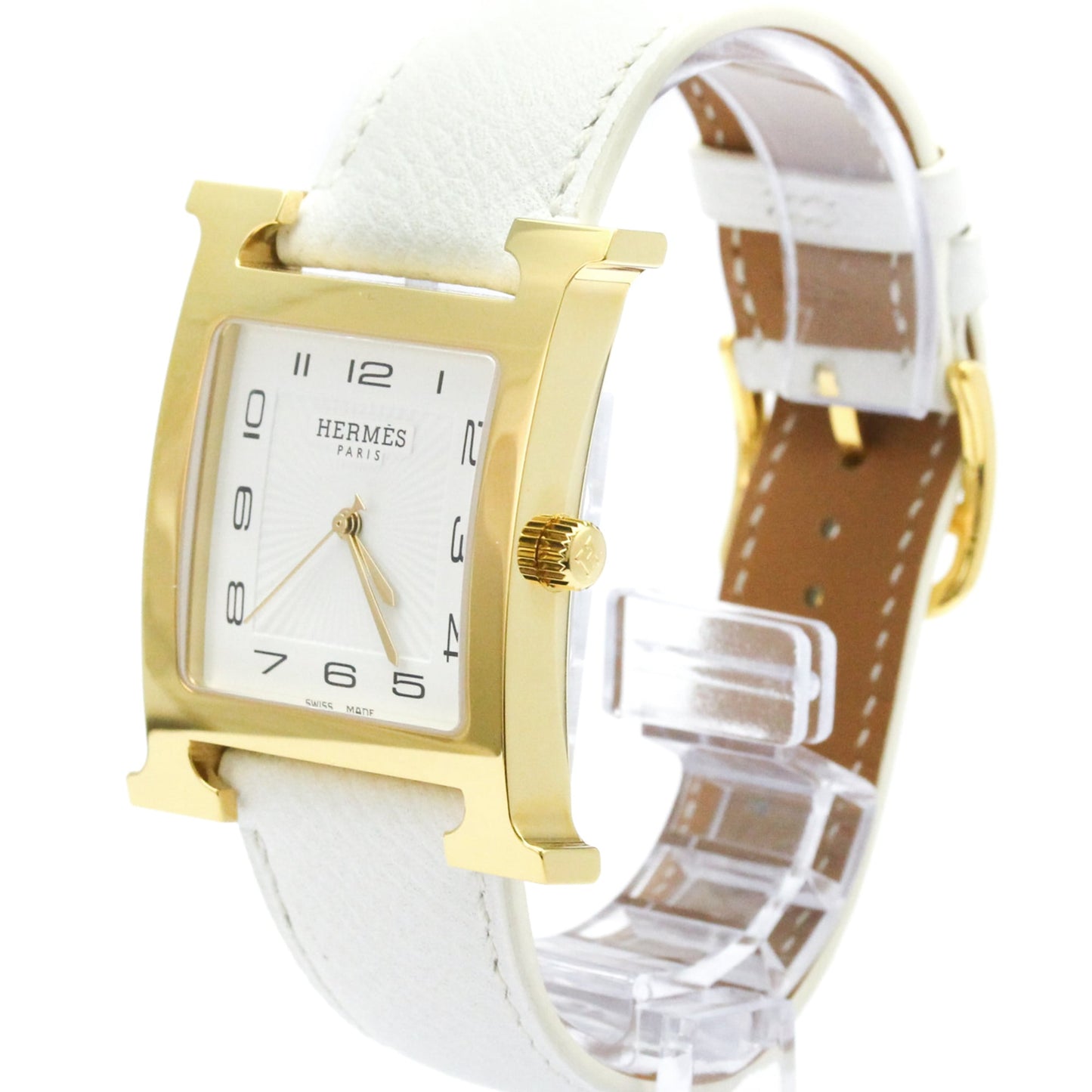Hermes Heure H Quartz Stainless Steel and Leather 30