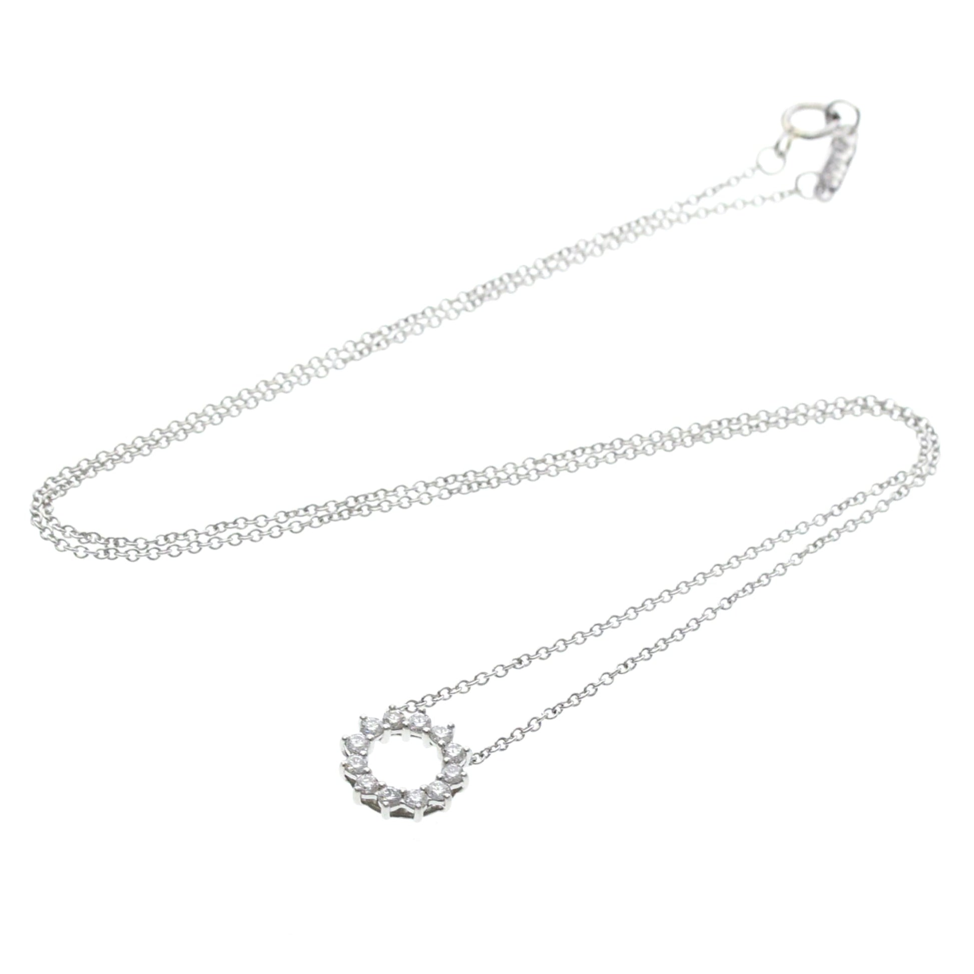 Tiffany & Co. Open Circle Pendant Platinum with Diamonds Mini