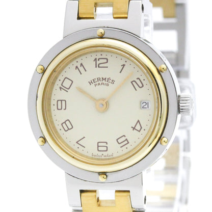 Hermes Clipper Quartz Stainless Steel with Plated Metal 24