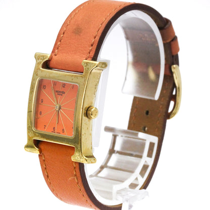 Hermes Heure H Quartz Stainless Steel and Leather 21