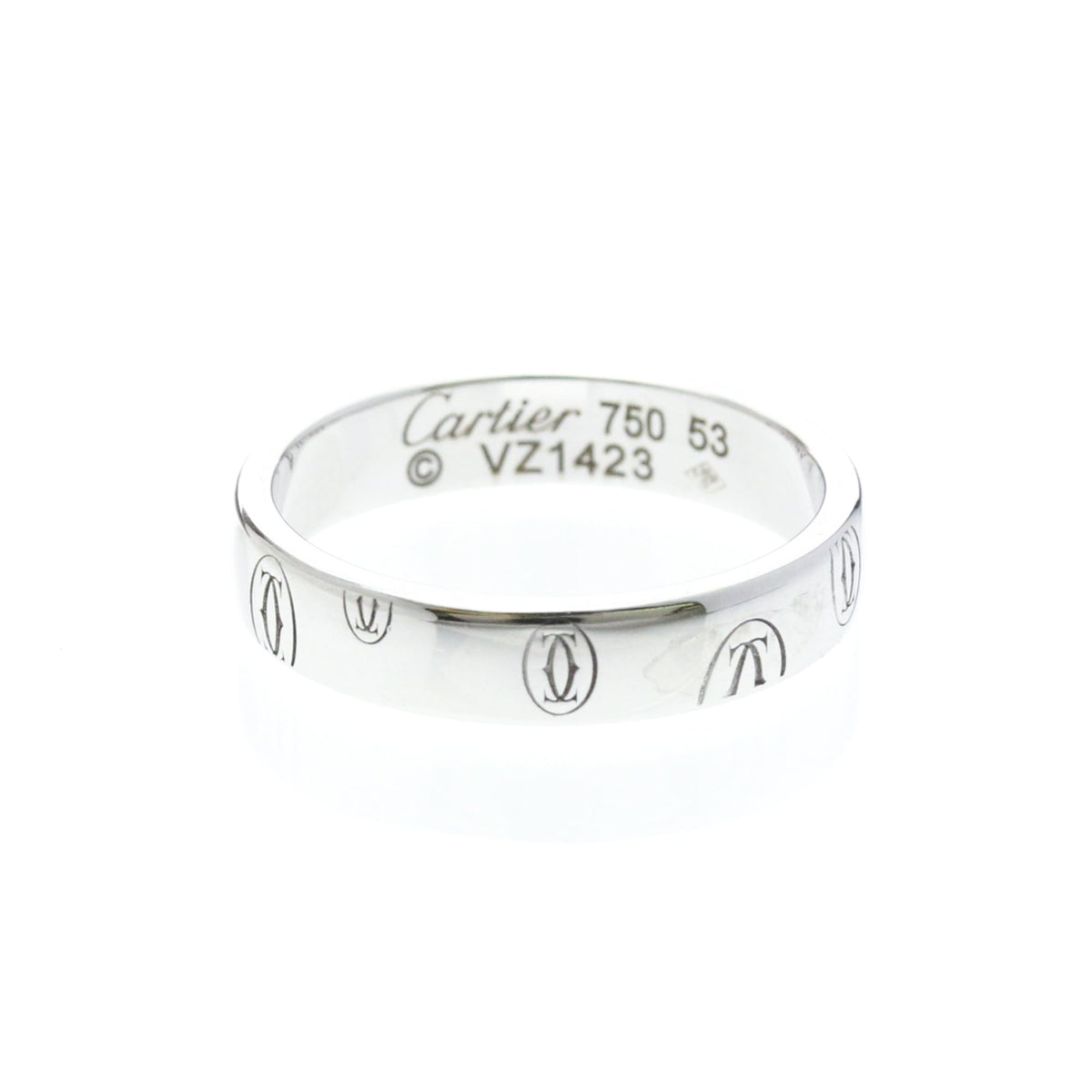 Cartier C de Cartier Happy Birthday Band 18K White Gold 4mm