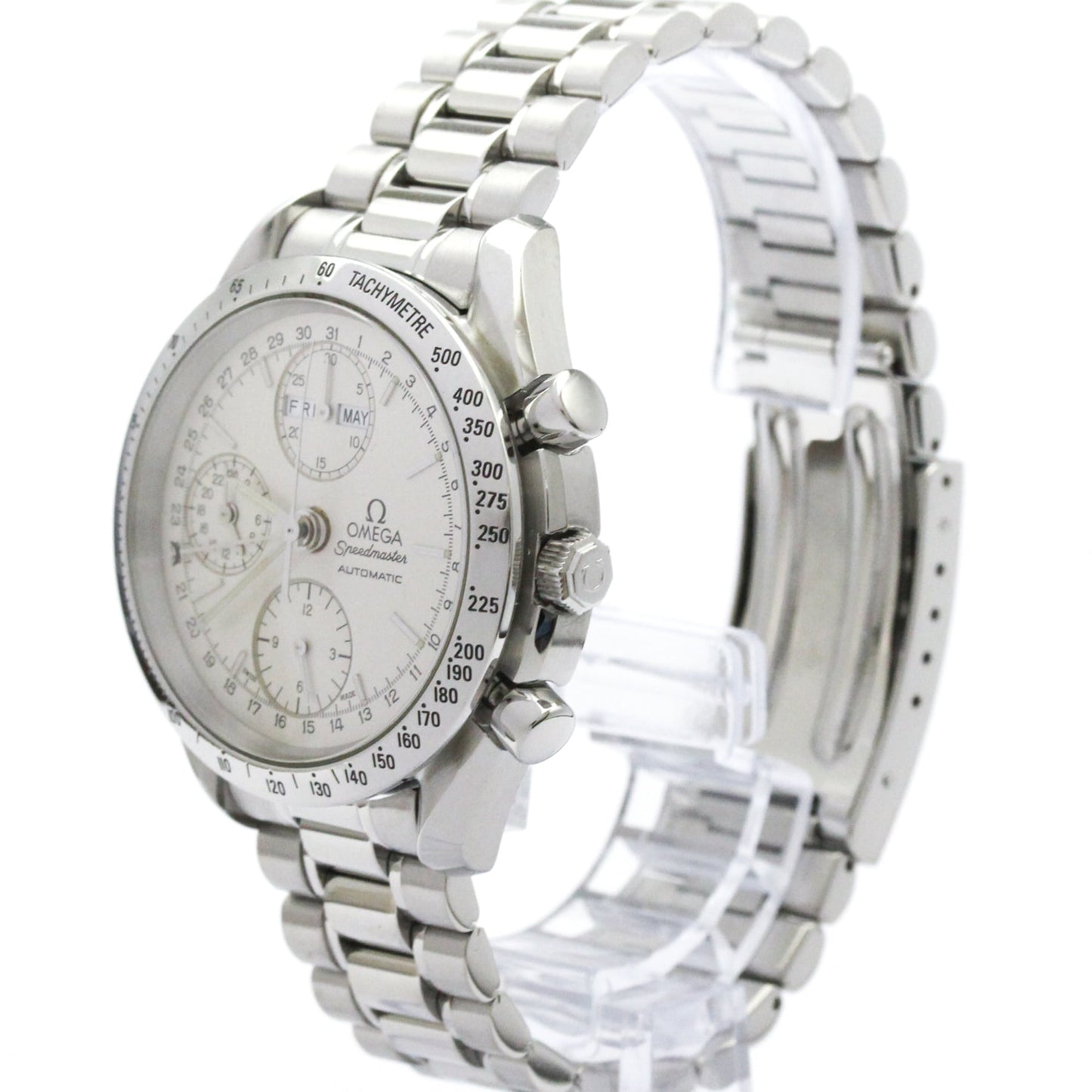 Omega Speedmaster Day-Date Chronograph Automatic Watch Stainless Steel 39