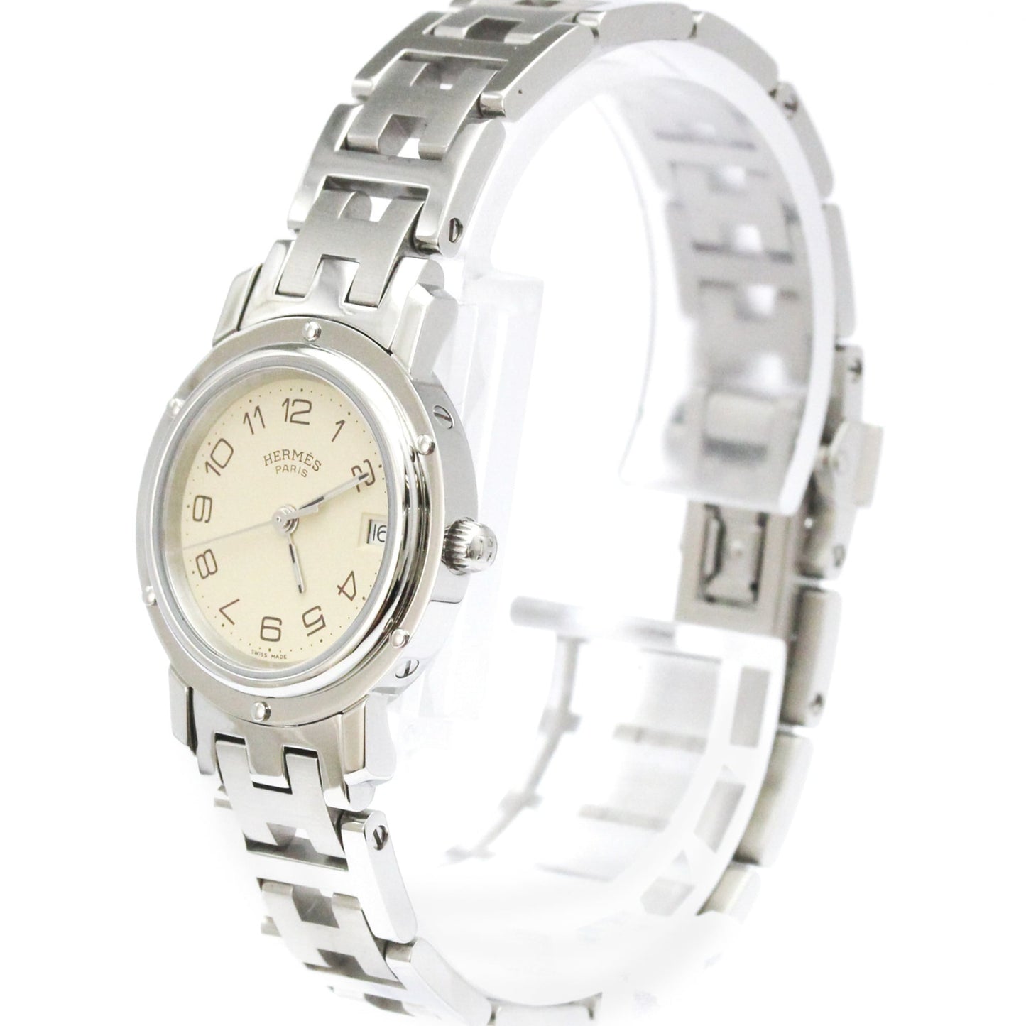 Hermes Clipper Quartz Stainless Steel 24