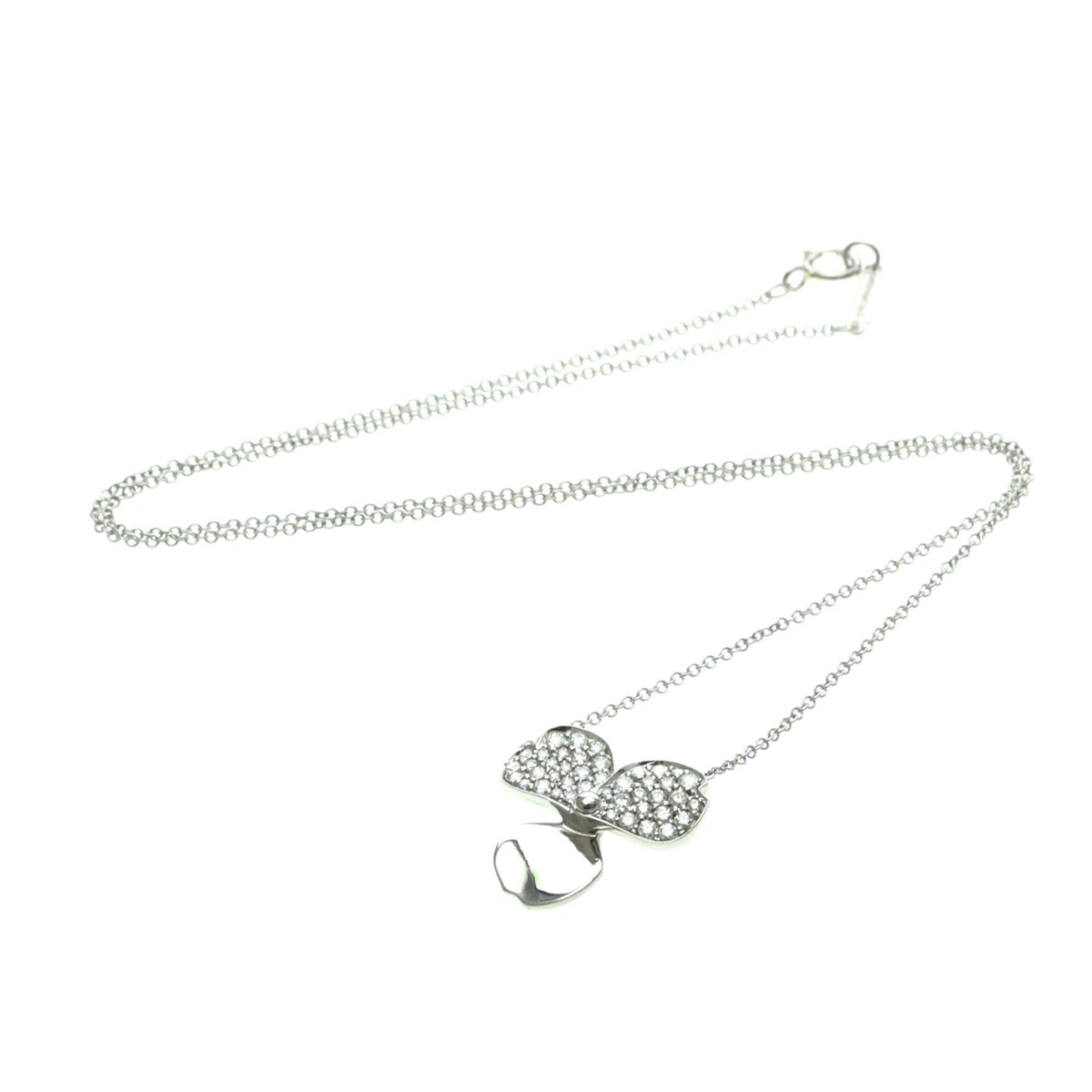 Tiffany & Co. Paper Flowers Pendant Platinum with Pave Diamonds Small