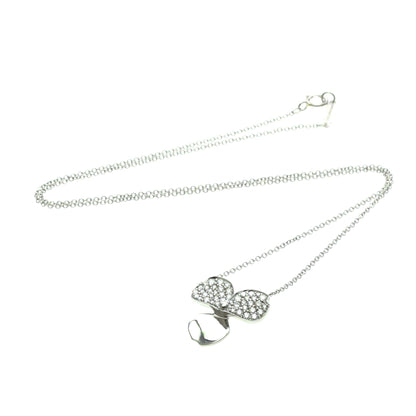 Tiffany & Co. Paper Flowers Pendant Platinum with Pave Diamonds Small