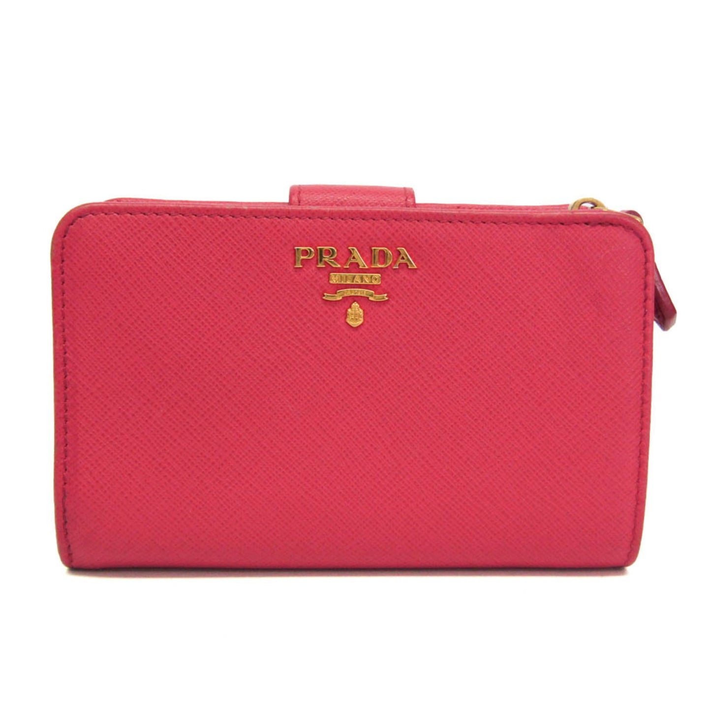 Prada Tab Bifold Wallet Saffiano Leather Long
