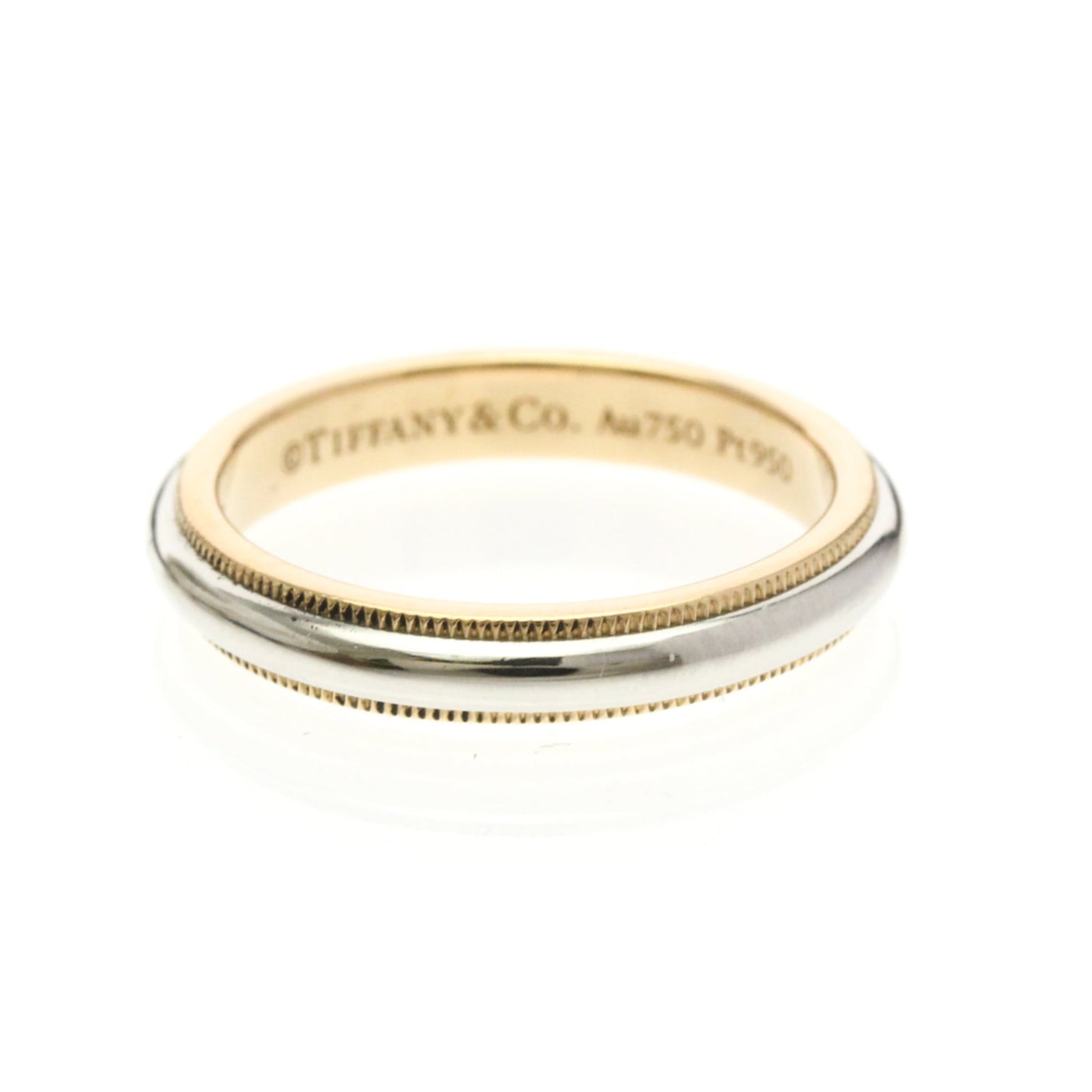 Tiffany & Co. Two-Tone Milgrain Wedding Band Platinum and 18K Pink Gold Product Image