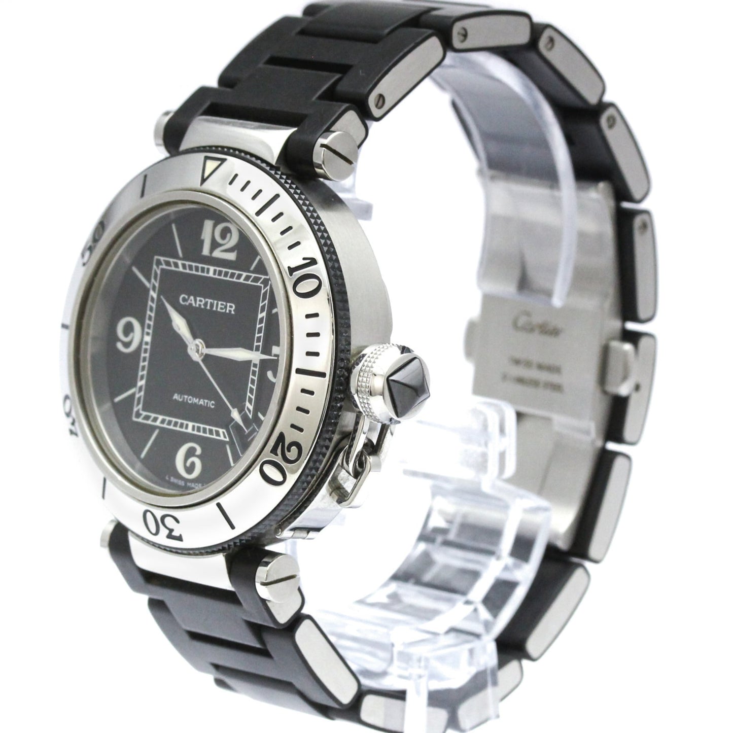 Cartier Pasha Seatimer Automatic Stainless Steel and Rubber 40