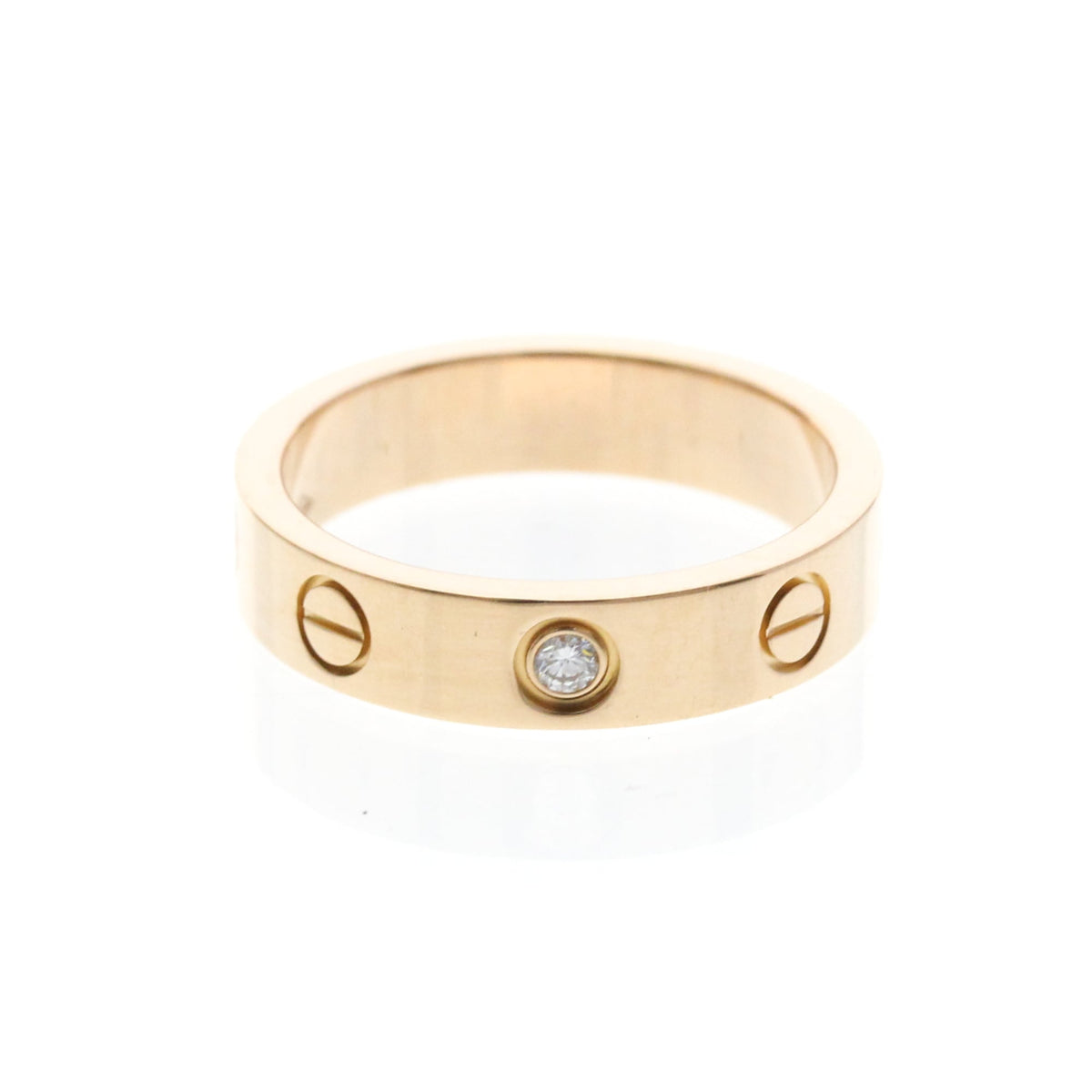 Cartier Love Wedding Band 1 Diamond 18K Rose Gold with Diamond Product Image
