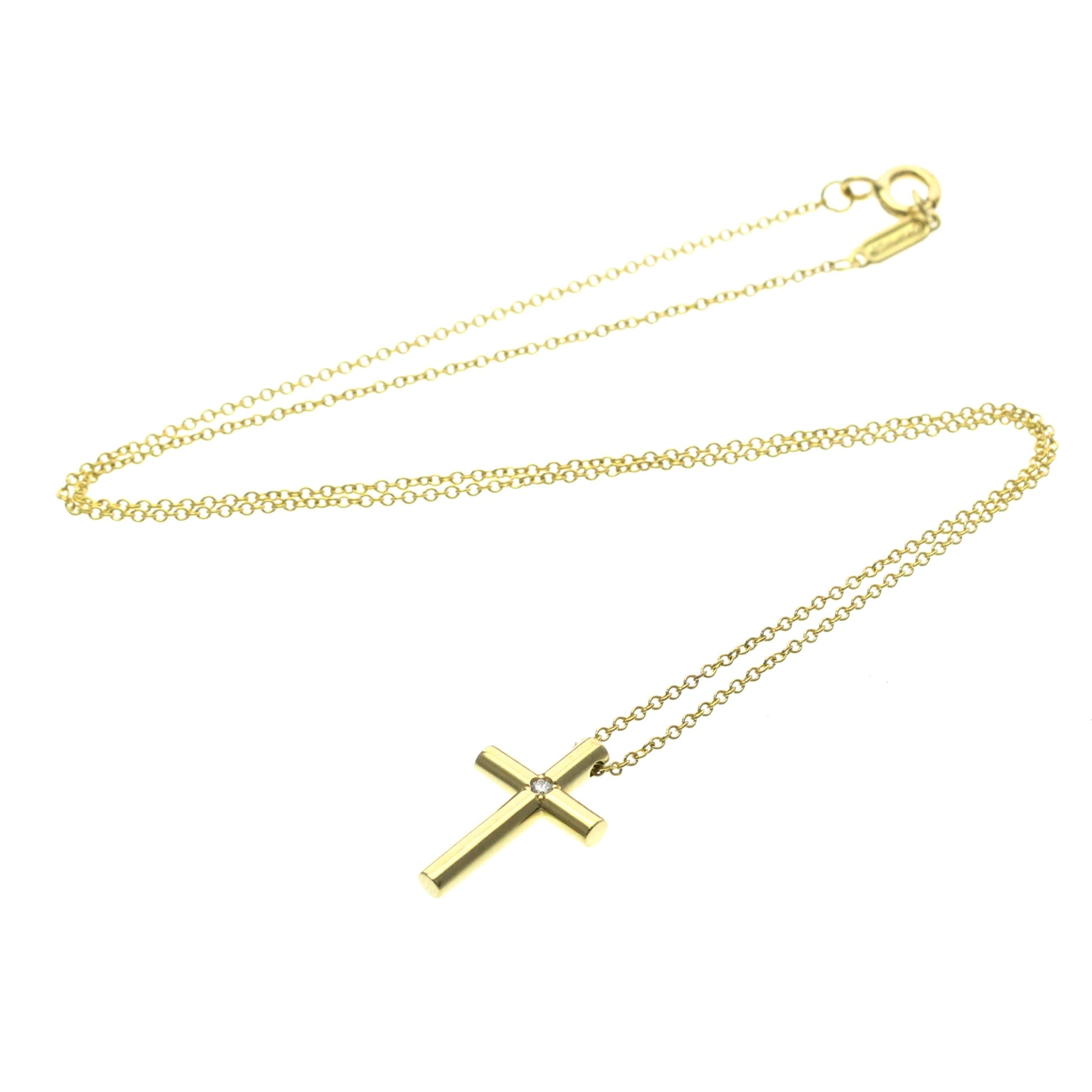 Tiffany & Co. Cross Pendant 18K Yellow Gold with Diamond Product Image