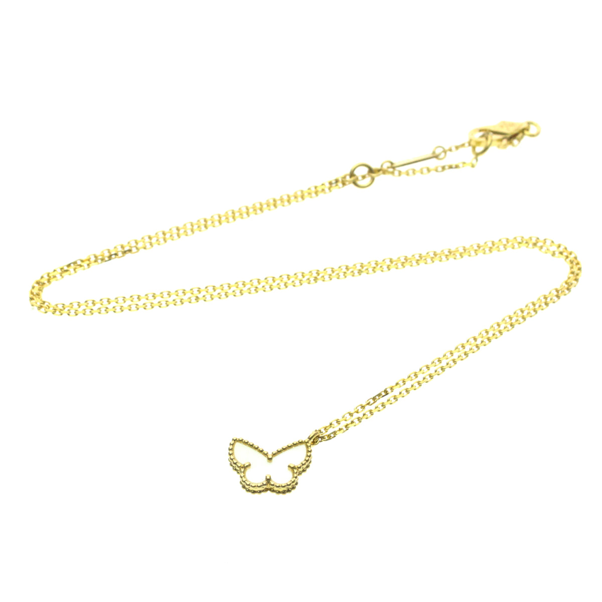 Van Cleef & Arpels Sweet Alhambra Butterfly Pendant 18K White Gold with Turquoise Product Image