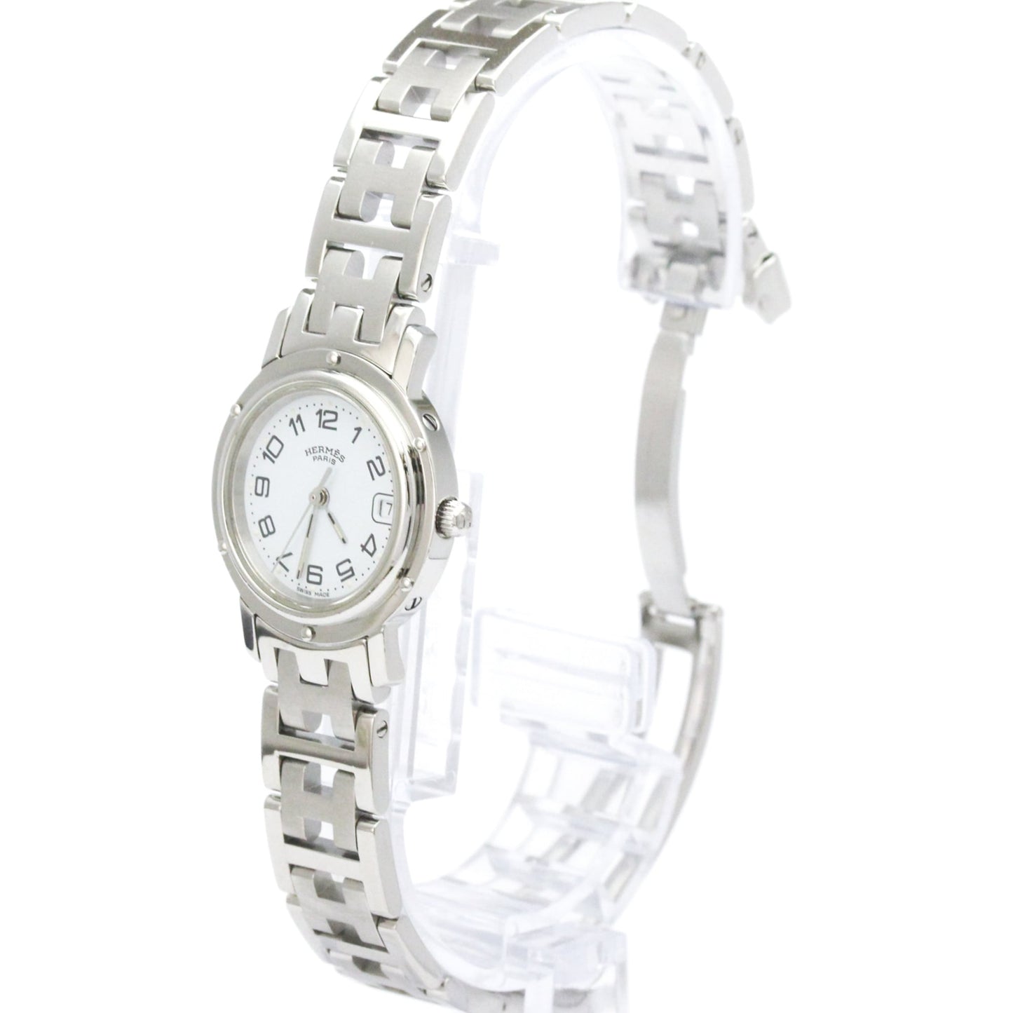 Hermes Clipper Quartz Stainless Steel 24